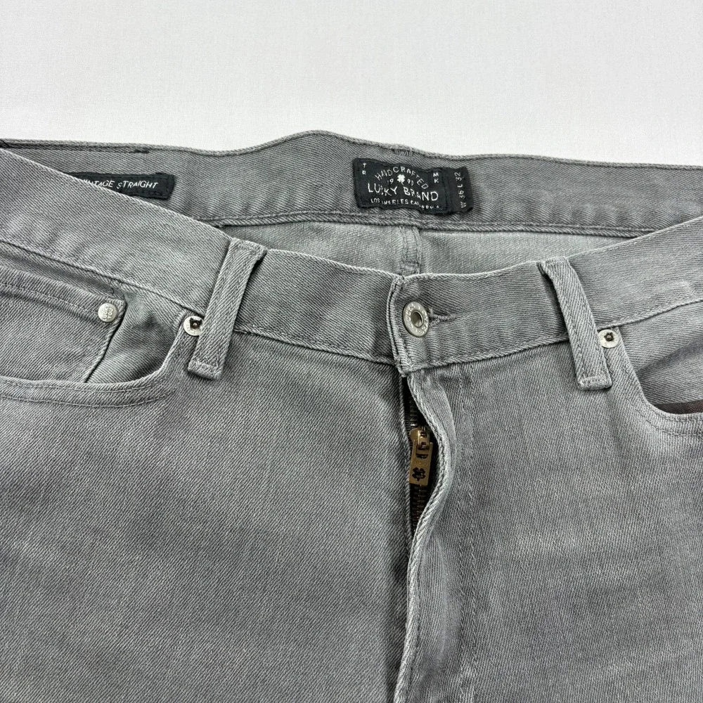 Lucky Brand Jeans Mens 36x32 Gray 363 Vintage Straight Leg Denim - Picture 2 of 11